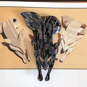 Firm Original Lea Stein Paris pin vintage 1950's the fox excellent condition